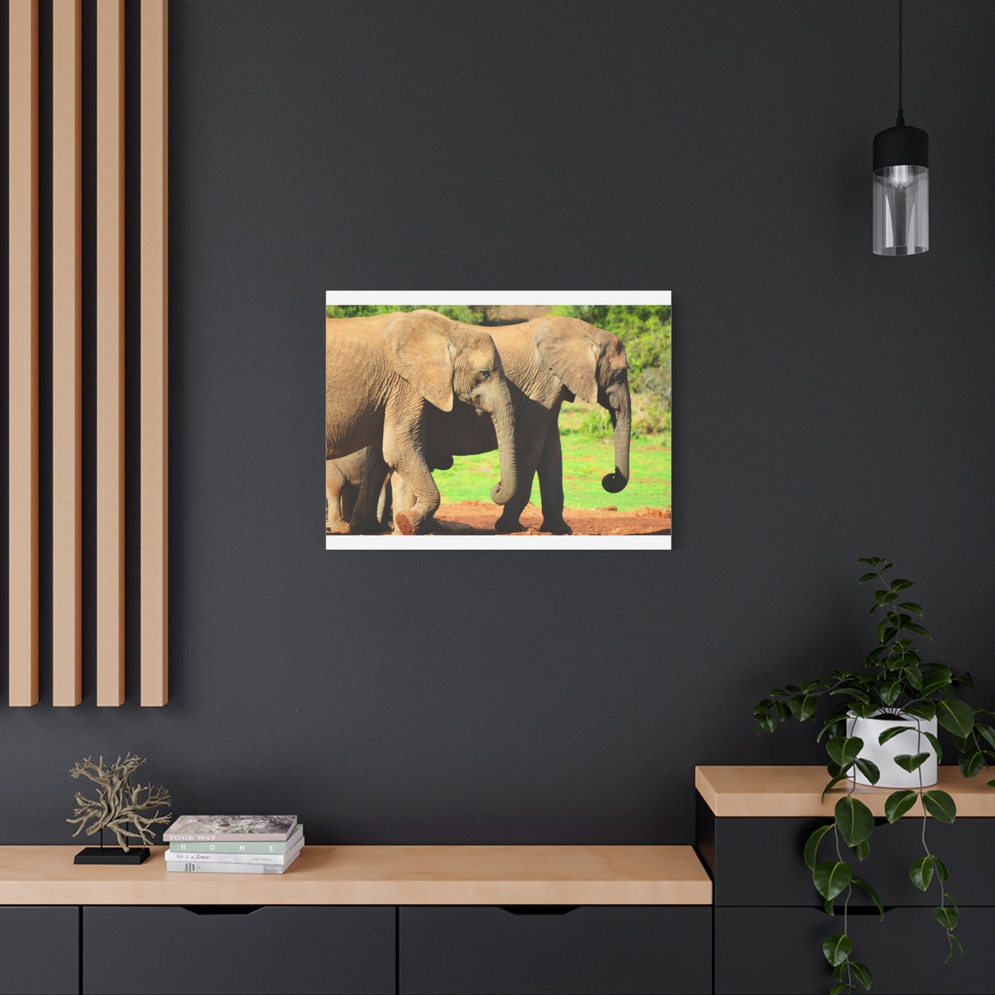 African Elephants - Canvas Print