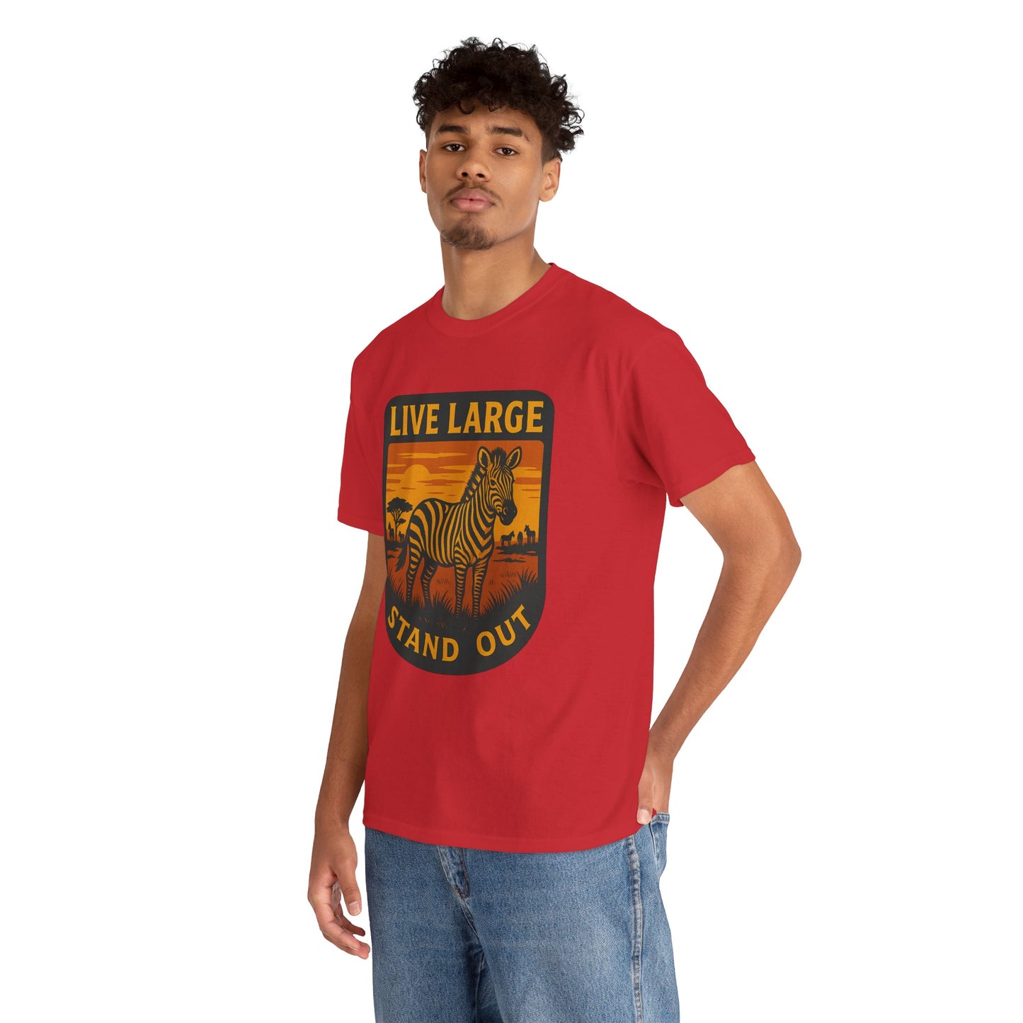 Live Large, Stand Out Zebra Cotton Shirt