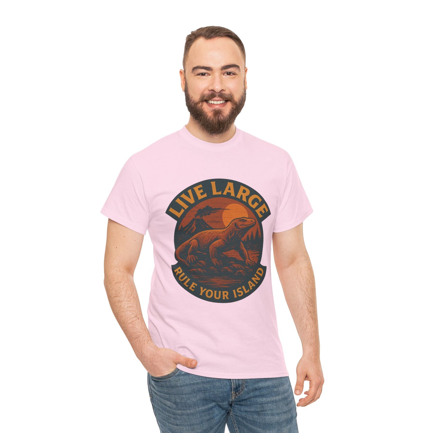 Live Large Rule Your Island Komodo Dragon Cotton Shirt