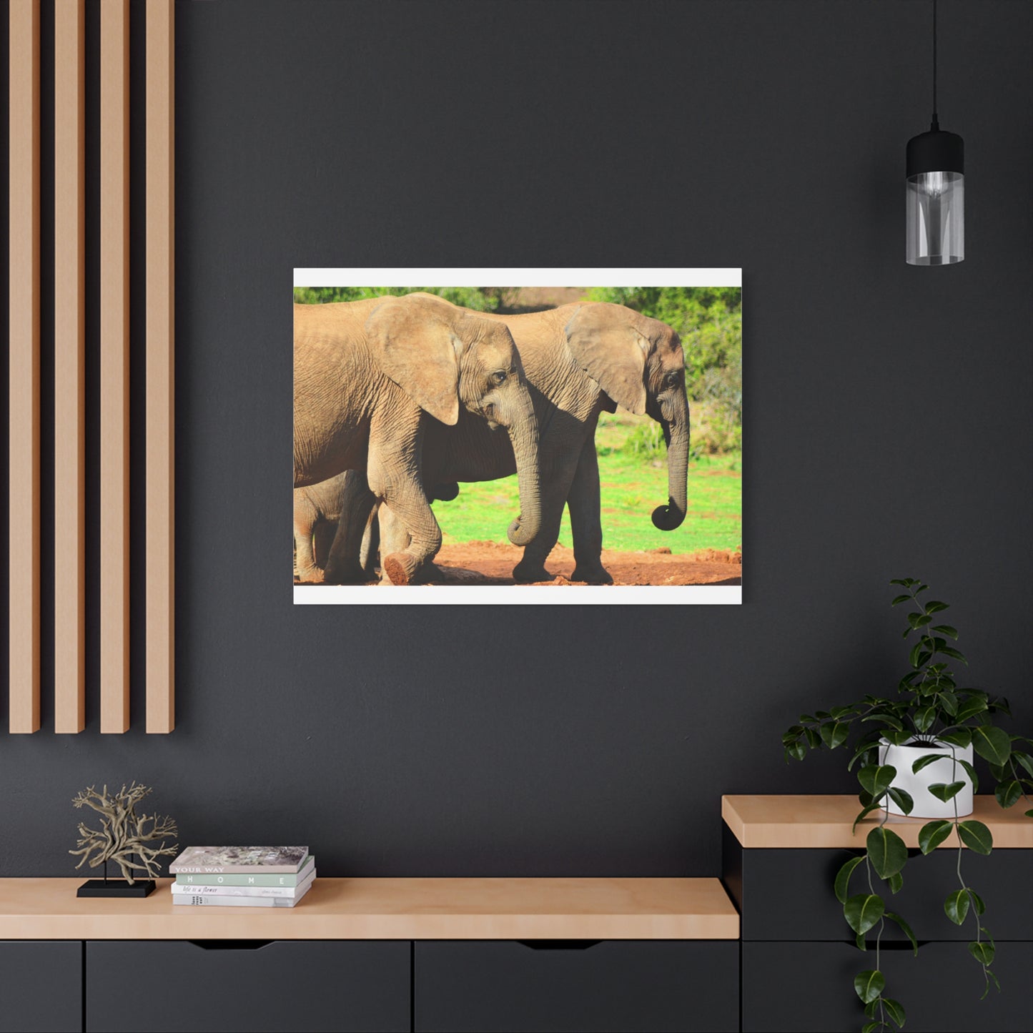 African Elephants - Canvas Print