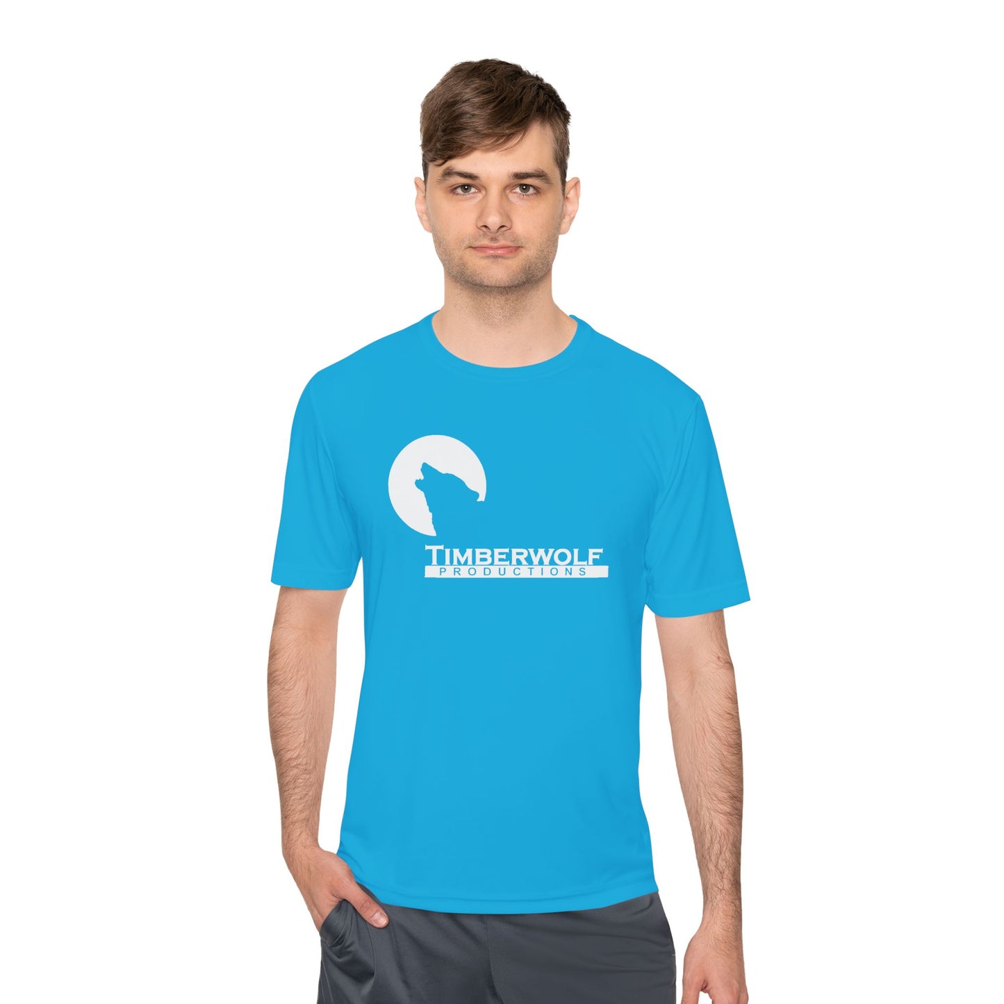 Unisex Moisture Wicking Tee - Timberwolf Graphic Shirt, Cool Workout Tee, Outdoor Adventure Gear, Gift for Nature Lovers