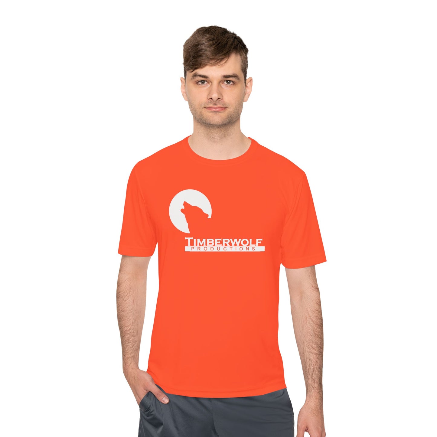 Unisex Moisture Wicking Tee - Timberwolf Graphic Shirt, Cool Workout Tee, Outdoor Adventure Gear, Gift for Nature Lovers
