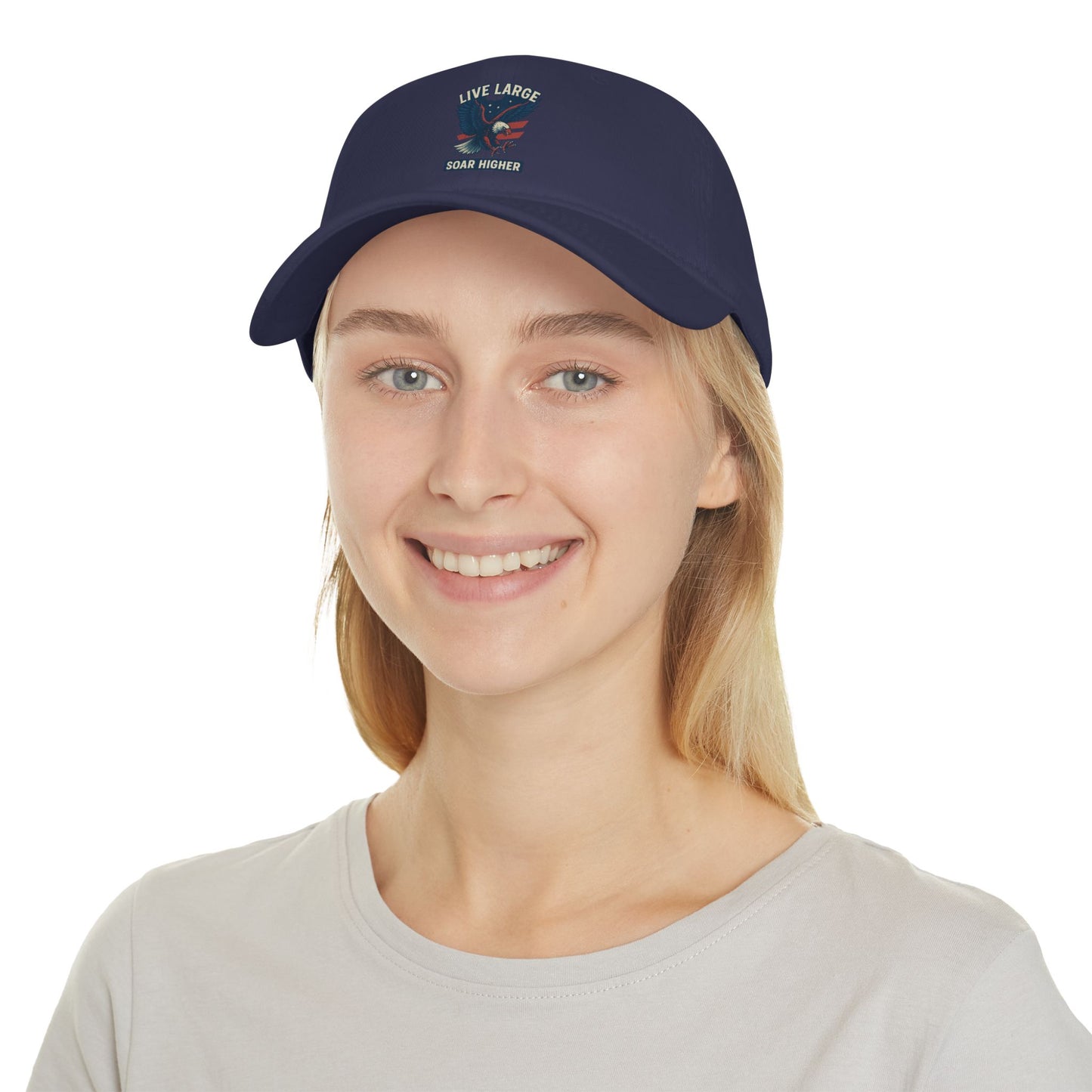 Live Large Soar Higher Baseball Cap, Eagle