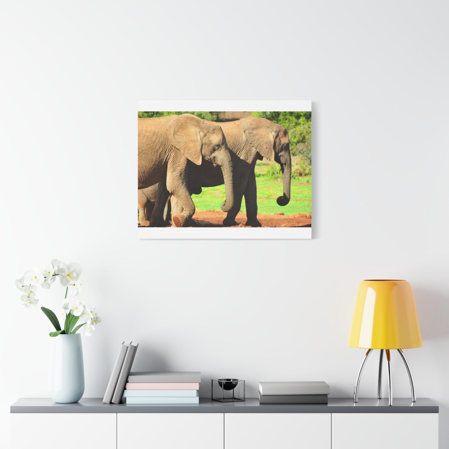 African Elephants - Canvas Print