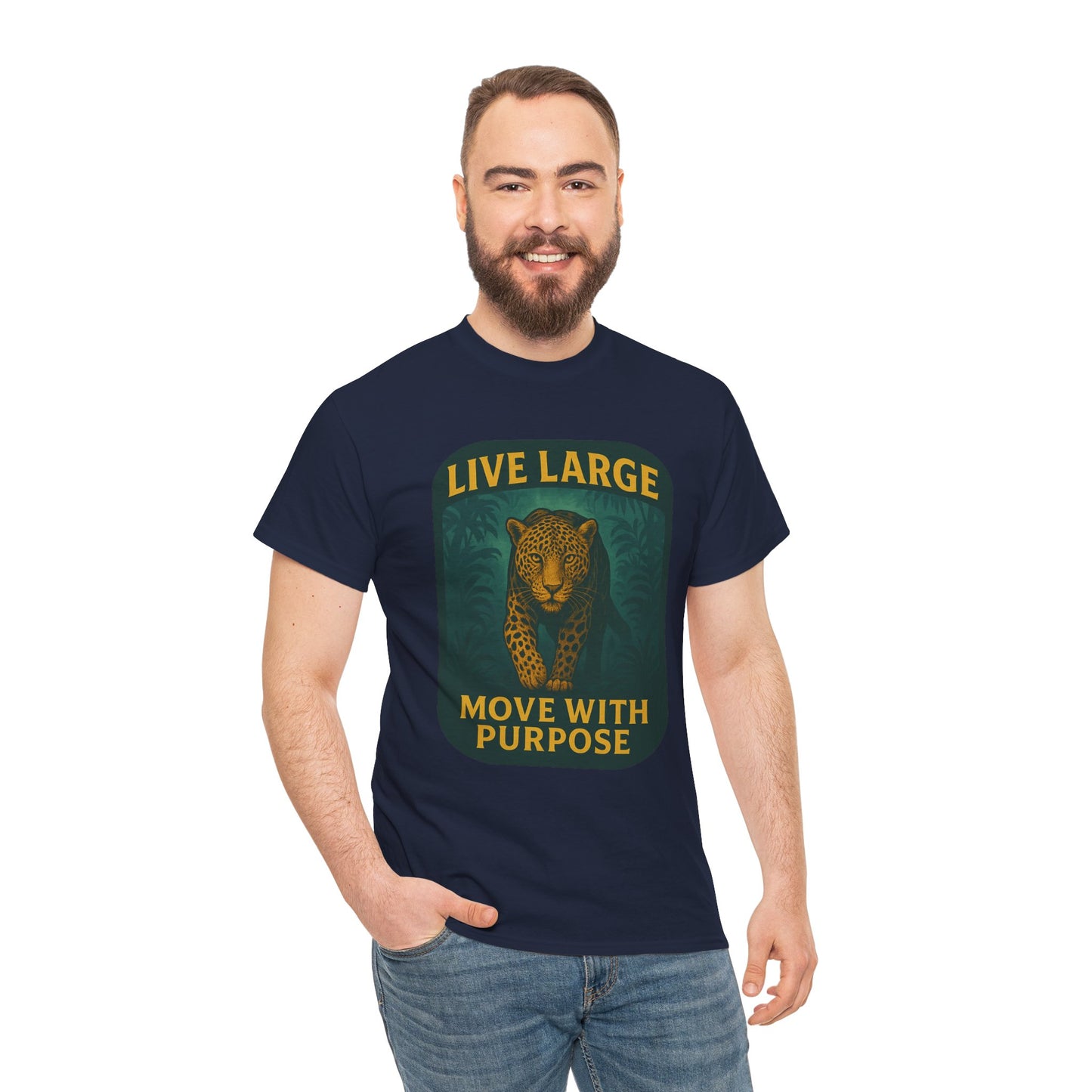 Live Large Move With Purpose Leopard Jaguar Shirt