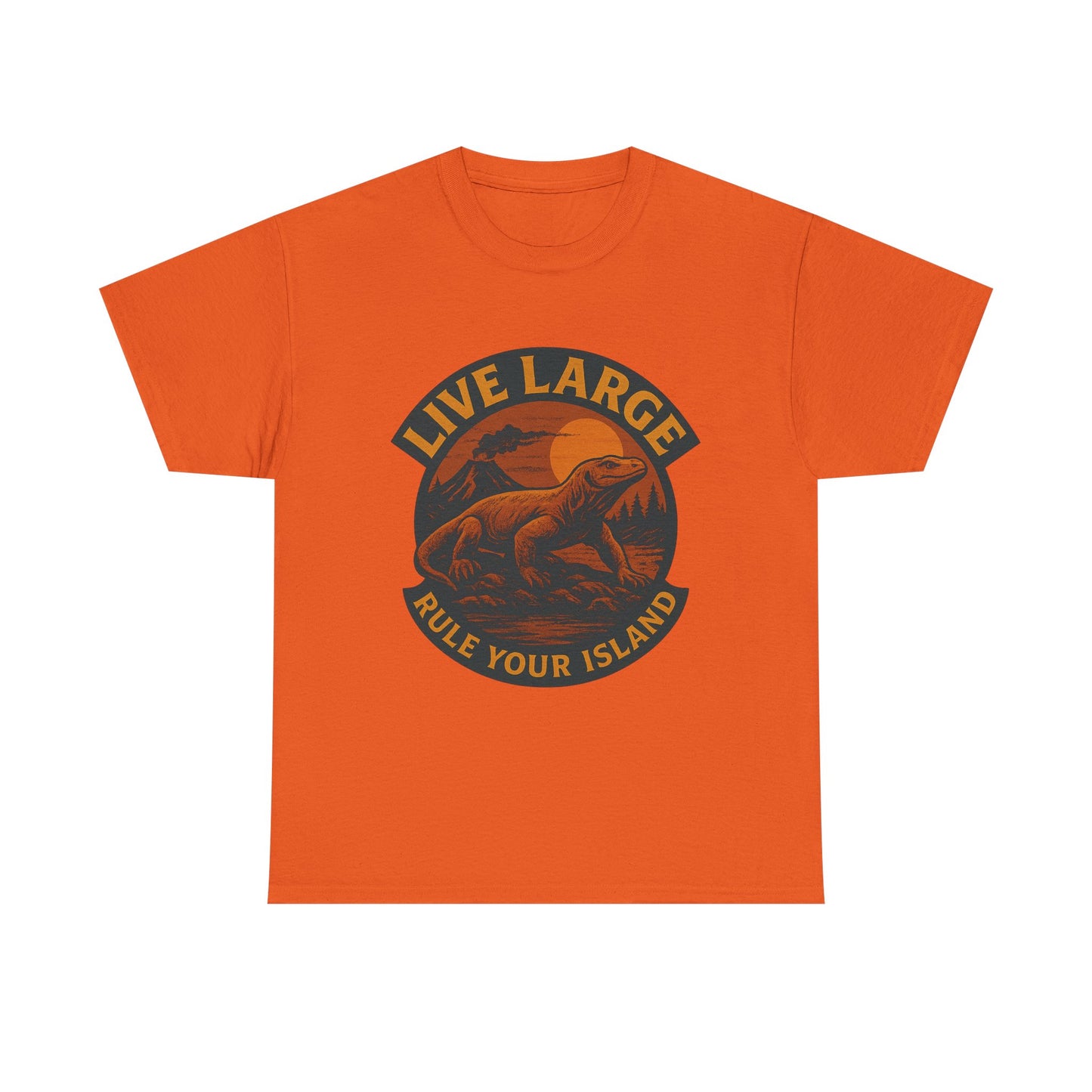 Live Large Rule Your Island Komodo Dragon Cotton Shirt