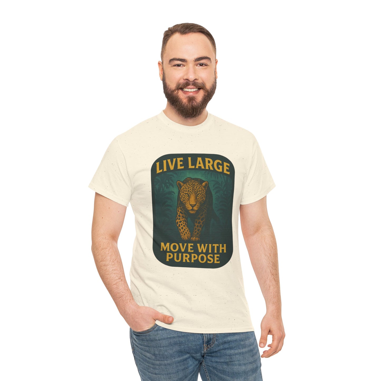 Live Large Move With Purpose Leopard Jaguar Shirt