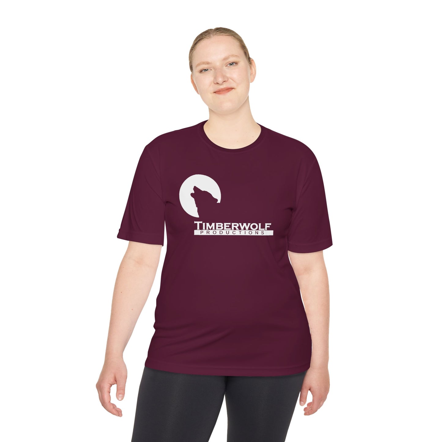 Unisex Moisture Wicking Tee - Timberwolf Graphic Shirt, Cool Workout Tee, Outdoor Adventure Gear, Gift for Nature Lovers