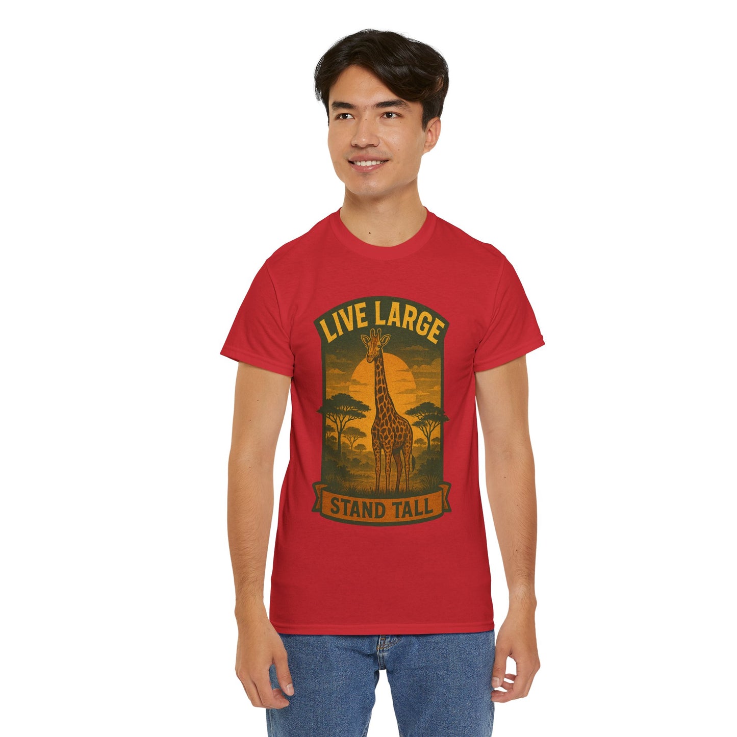 Live Large Stand Tall Giraffe Shirt