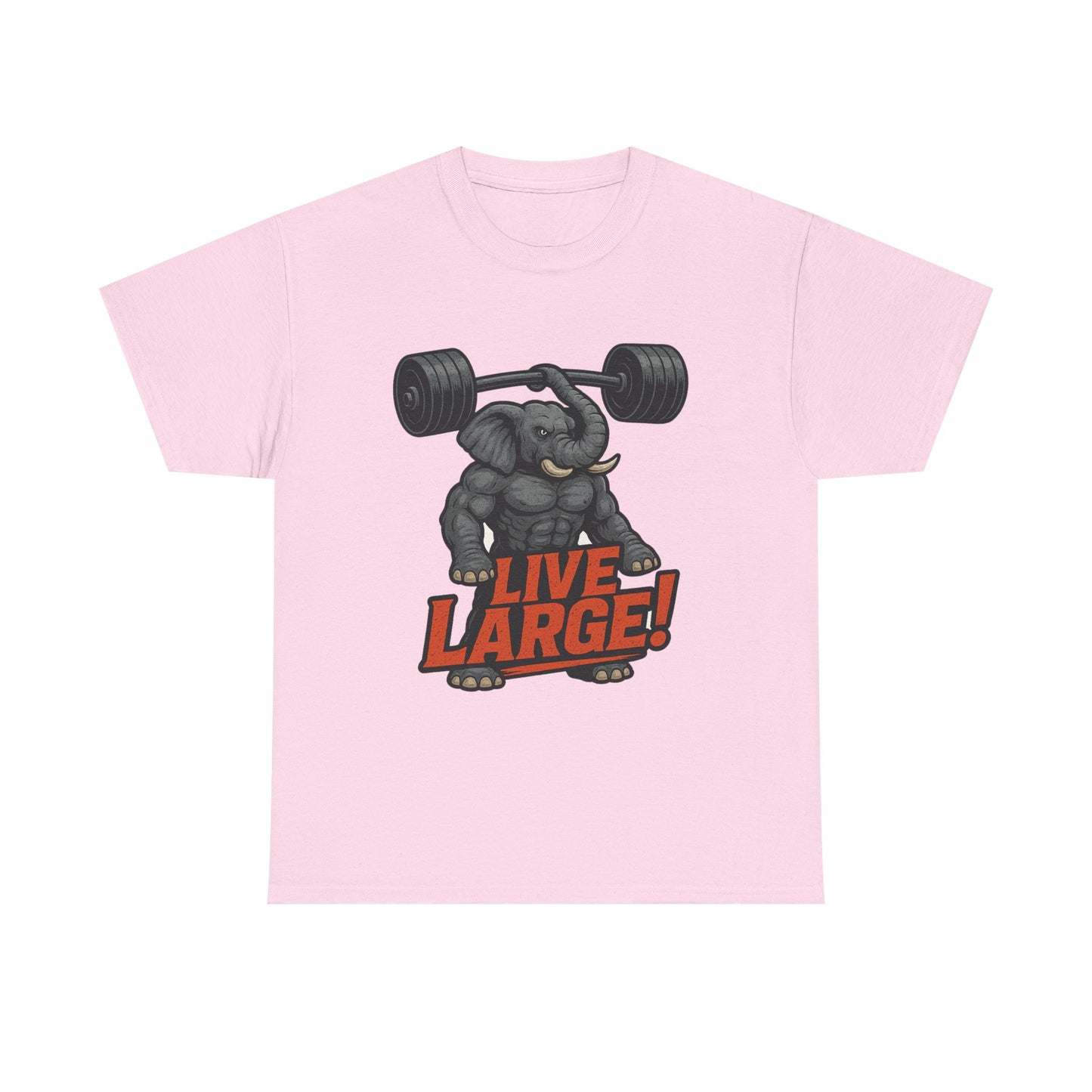 Live Large Elephant Unisex Tee, Fitness T-Shirt
