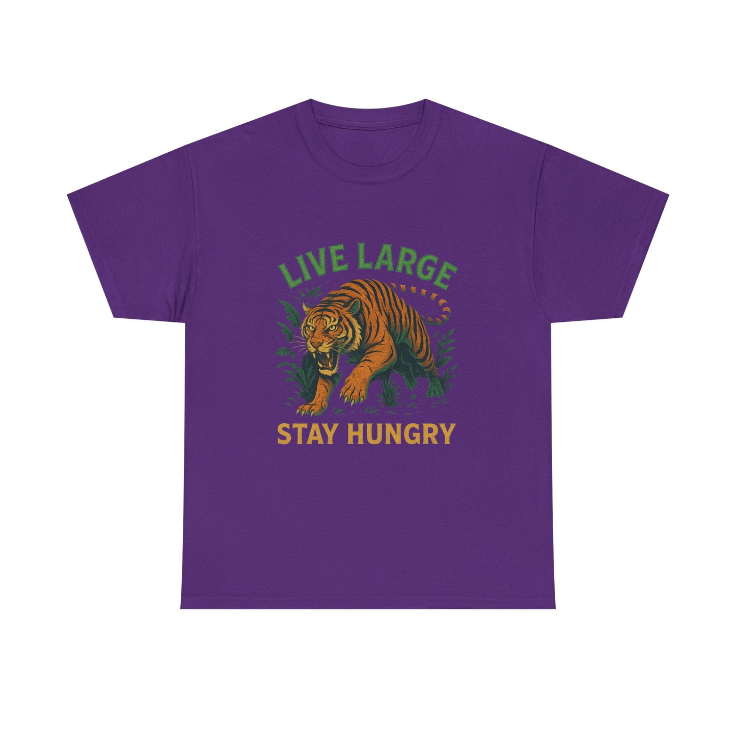 "Live Large Stay Hungry" Graphic Shirt Tiger