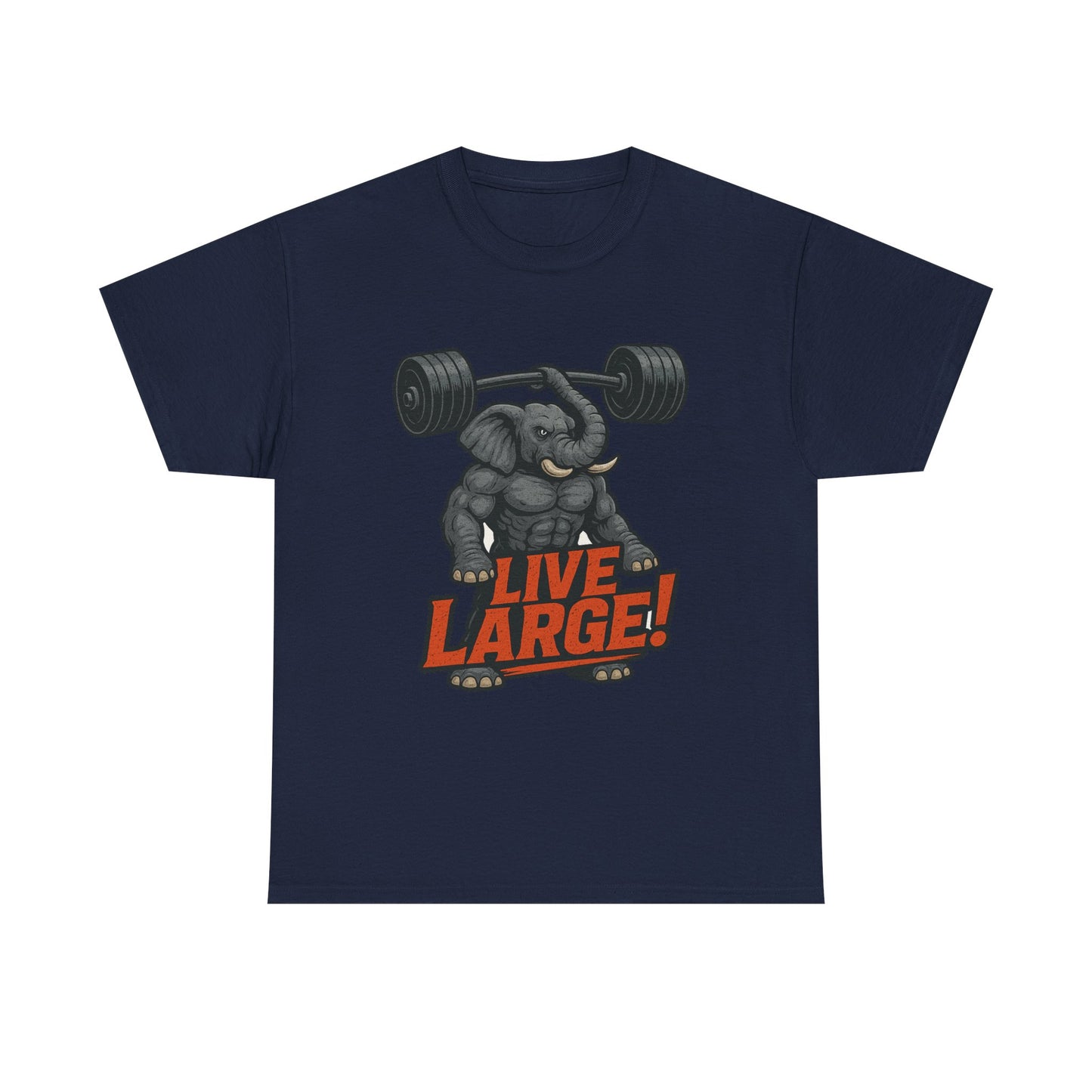 Live Large Elephant Unisex Tee, Fitness T-Shirt