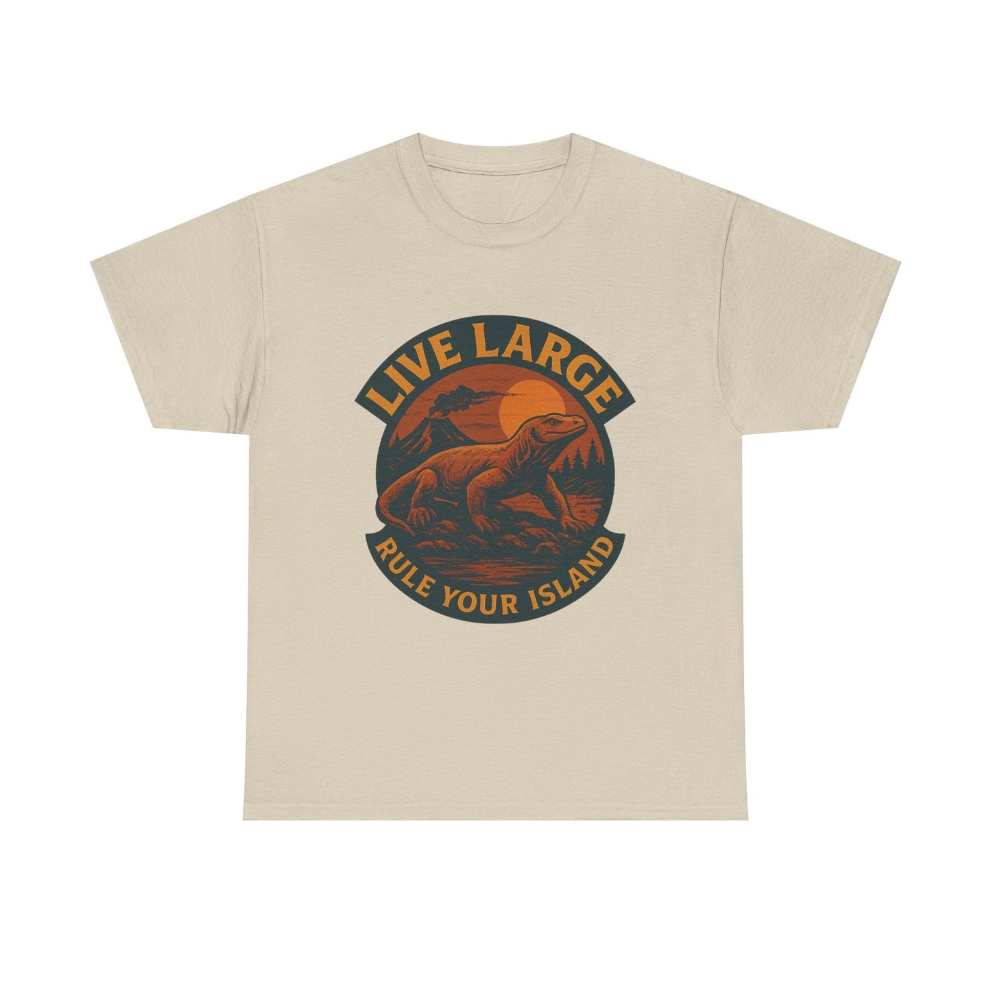 Live Large Rule Your Island Komodo Dragon Cotton Shirt
