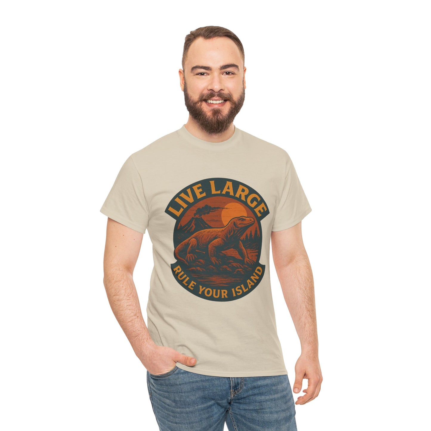 Live Large Rule Your Island Komodo Dragon Cotton Shirt