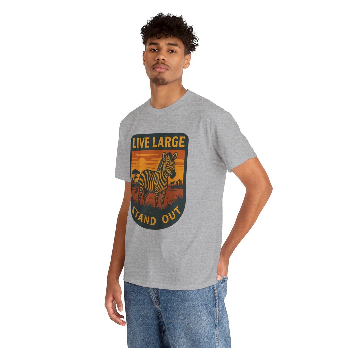 Live Large, Stand Out Zebra Cotton Shirt