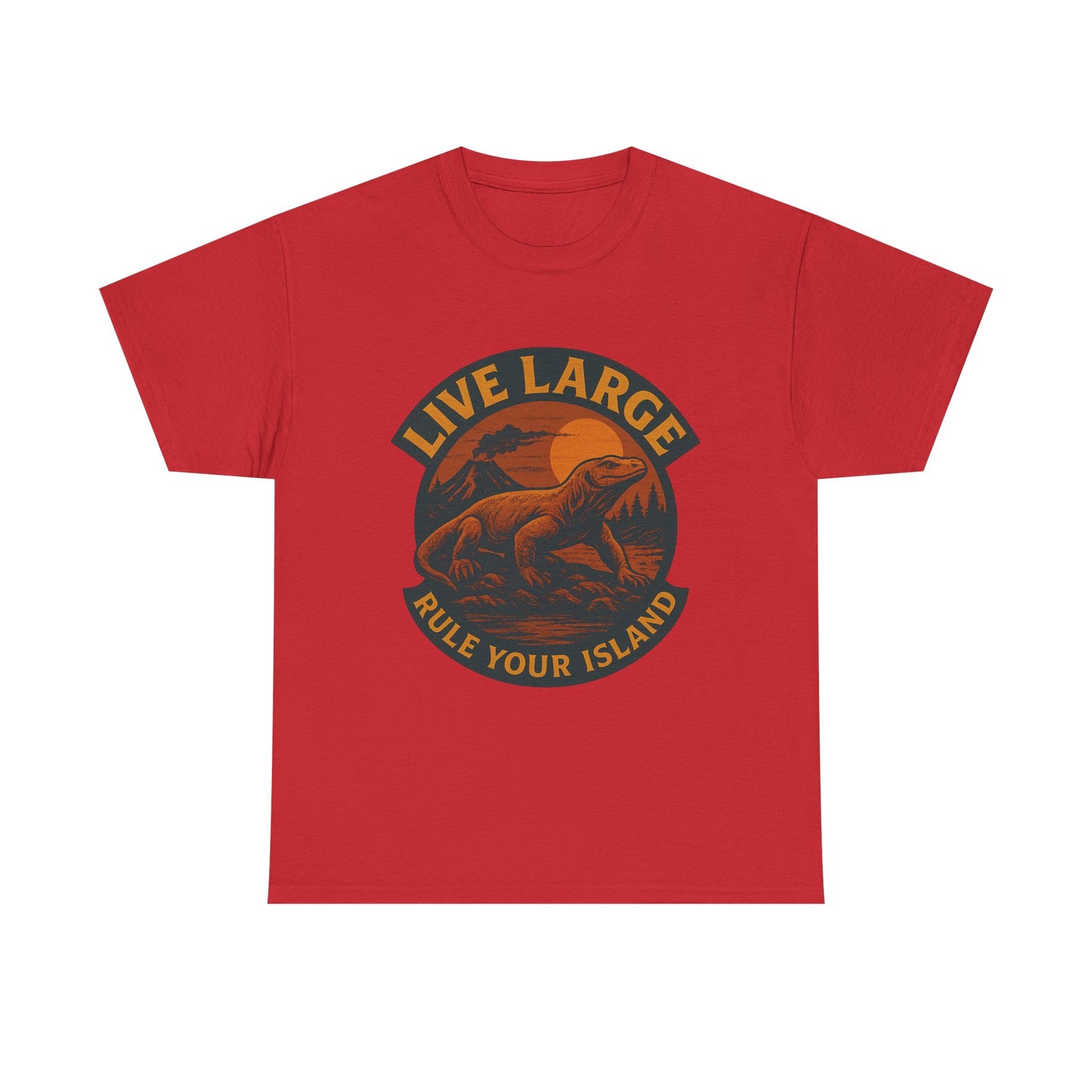 Live Large Rule Your Island Komodo Dragon Cotton Shirt