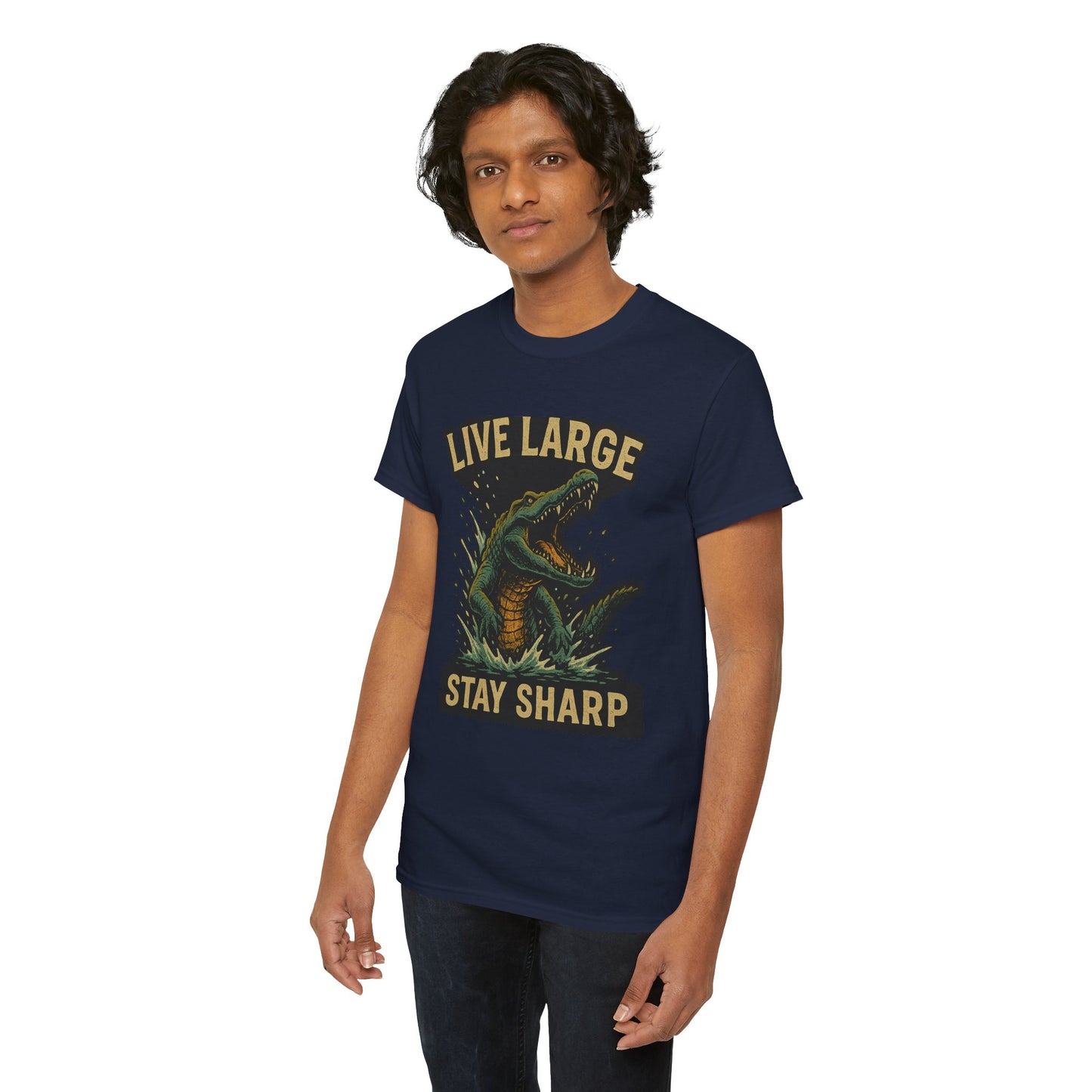 Live Large, Stay Sharp Alligator Shirt