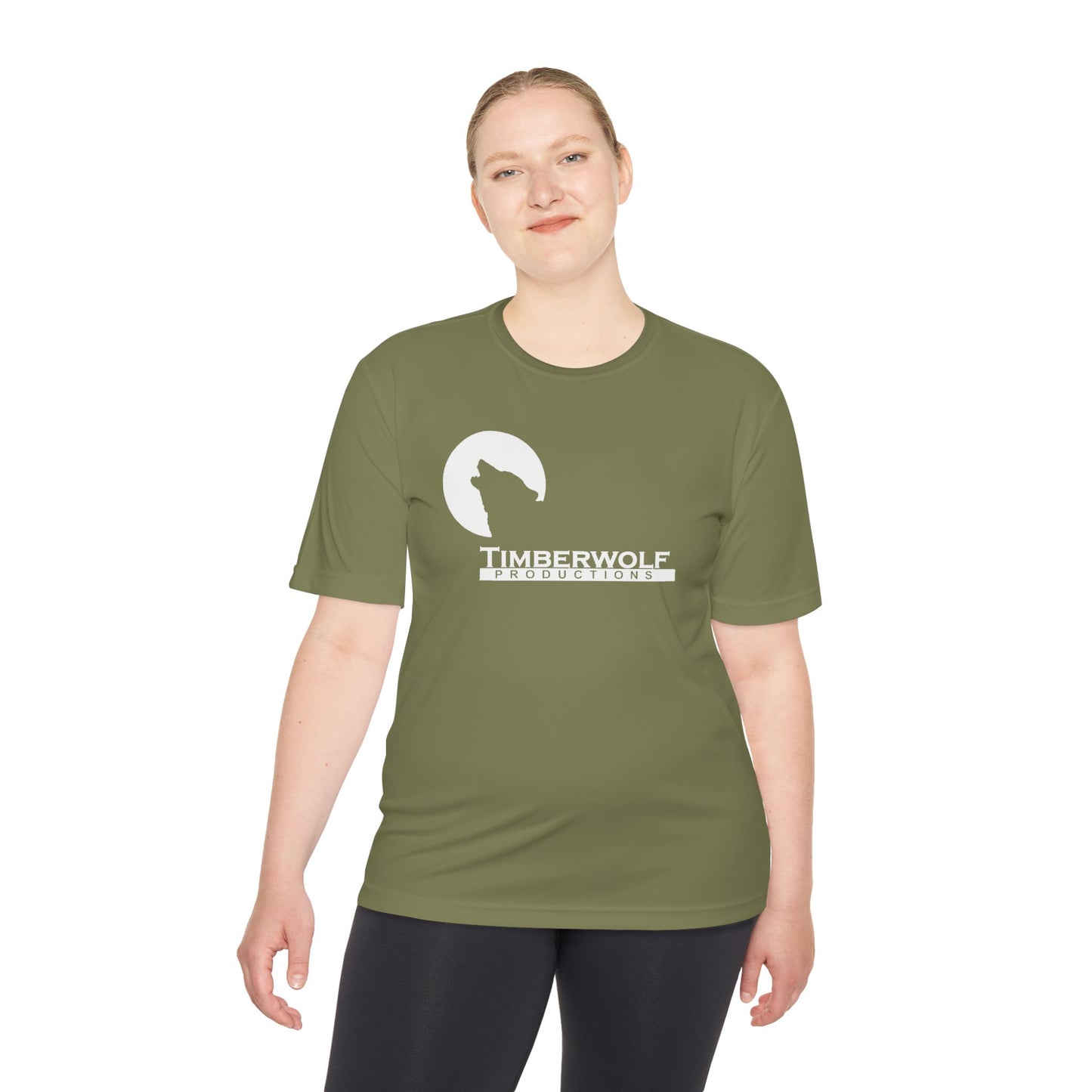Unisex Moisture Wicking Tee - Timberwolf Graphic Shirt, Cool Workout Tee, Outdoor Adventure Gear, Gift for Nature Lovers