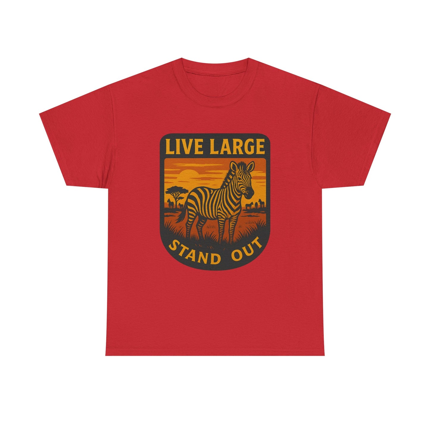 Live Large, Stand Out Zebra Cotton Shirt