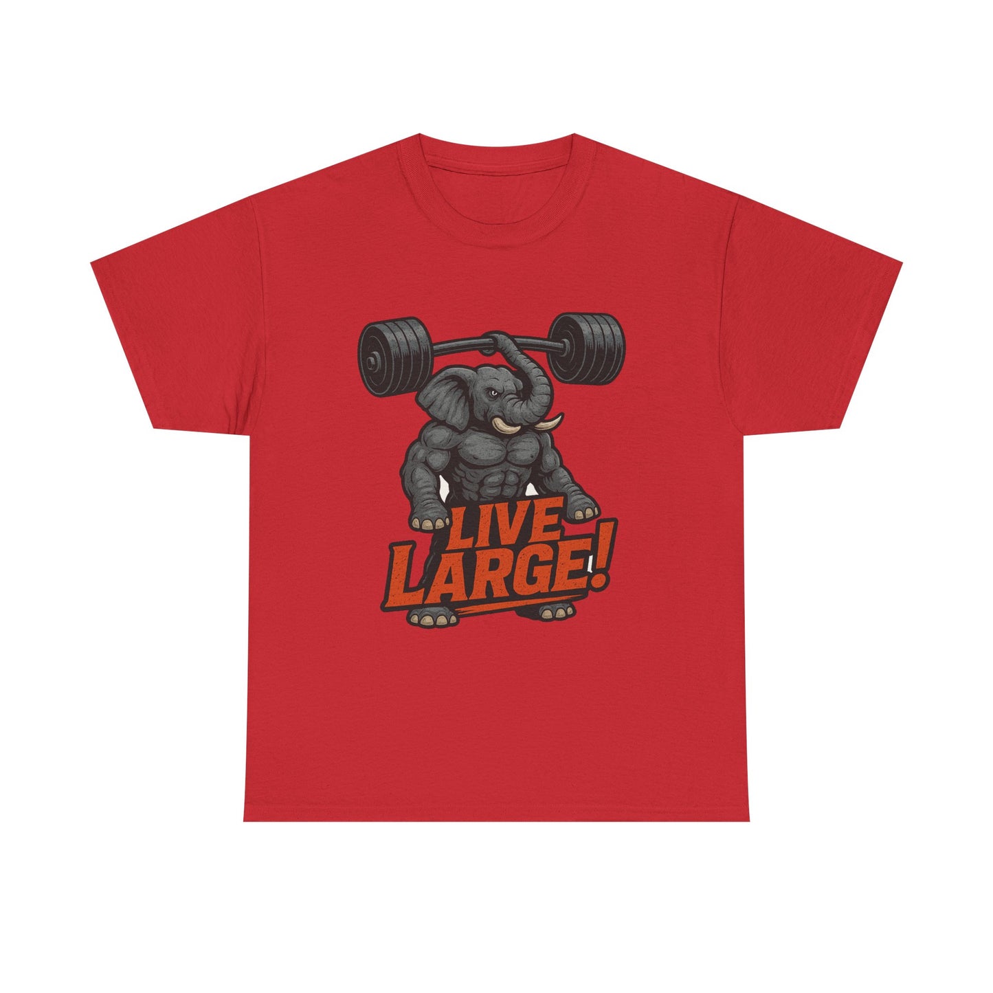 Live Large Elephant Unisex Tee, Fitness T-Shirt