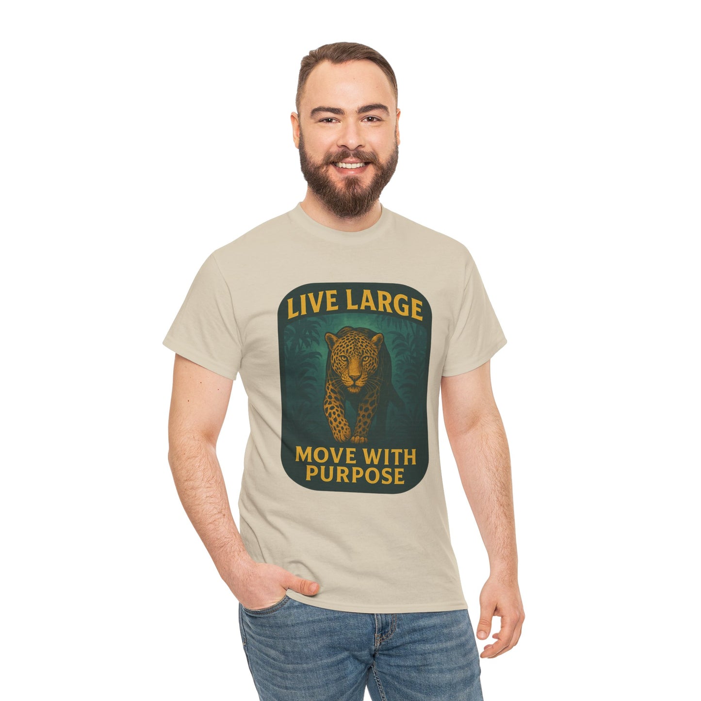 Live Large Move With Purpose Leopard Jaguar Shirt