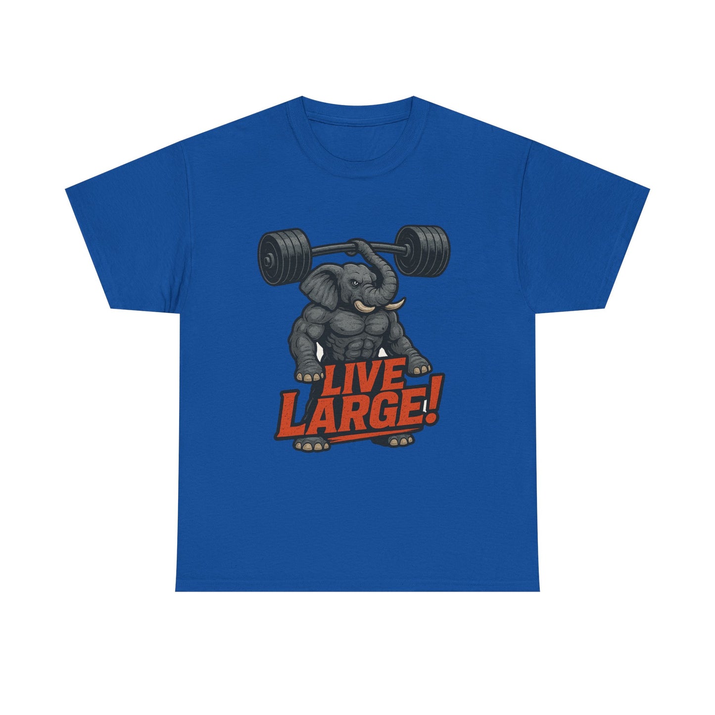 Live Large Elephant Unisex Tee, Fitness T-Shirt