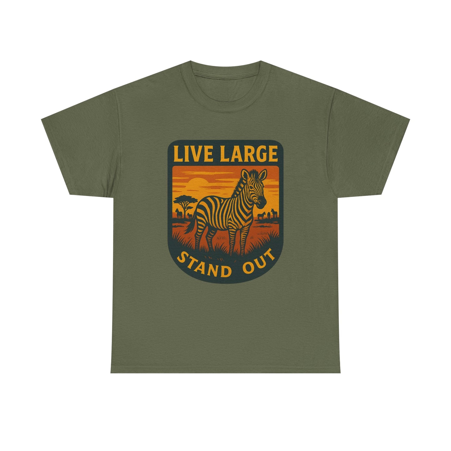 Live Large, Stand Out Zebra Cotton Shirt