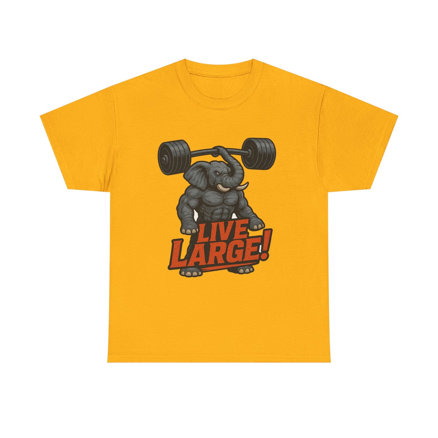 Live Large Elephant Unisex Tee, Fitness T-Shirt