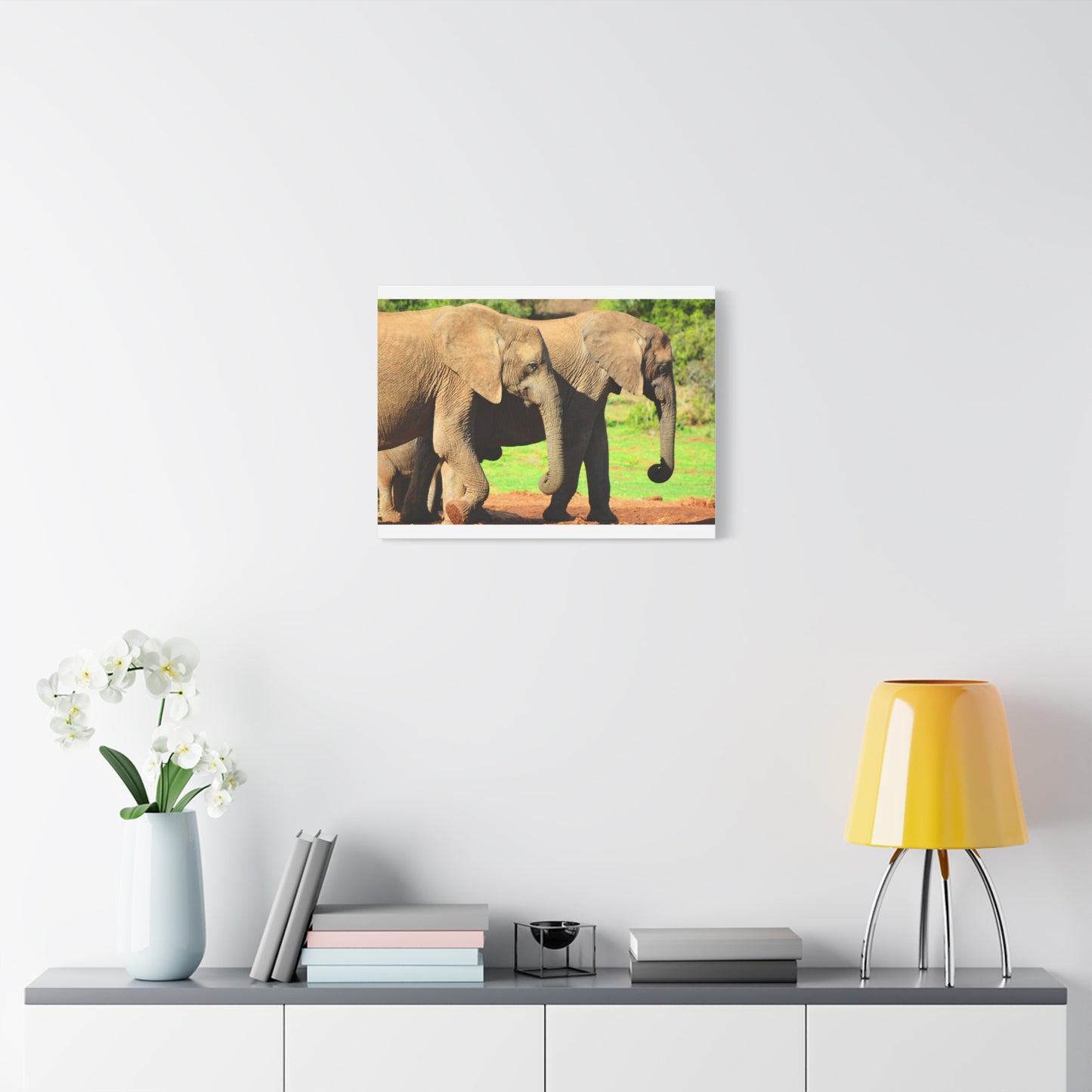 African Elephants - Canvas Print