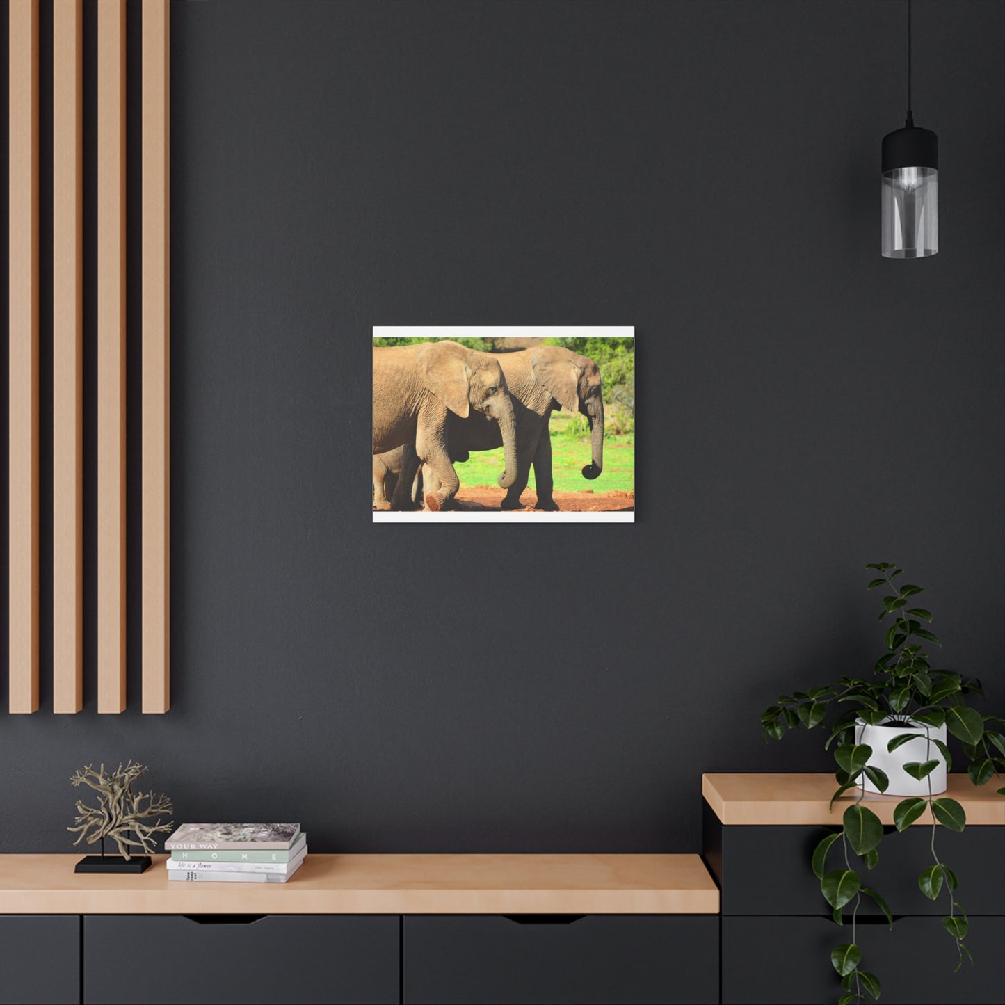 African Elephants - Canvas Print
