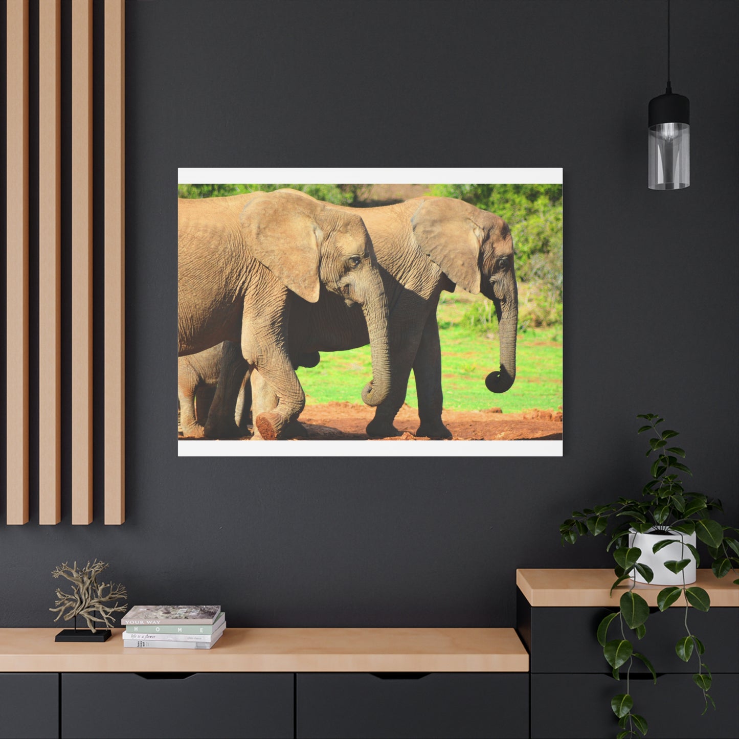 African Elephants - Canvas Print