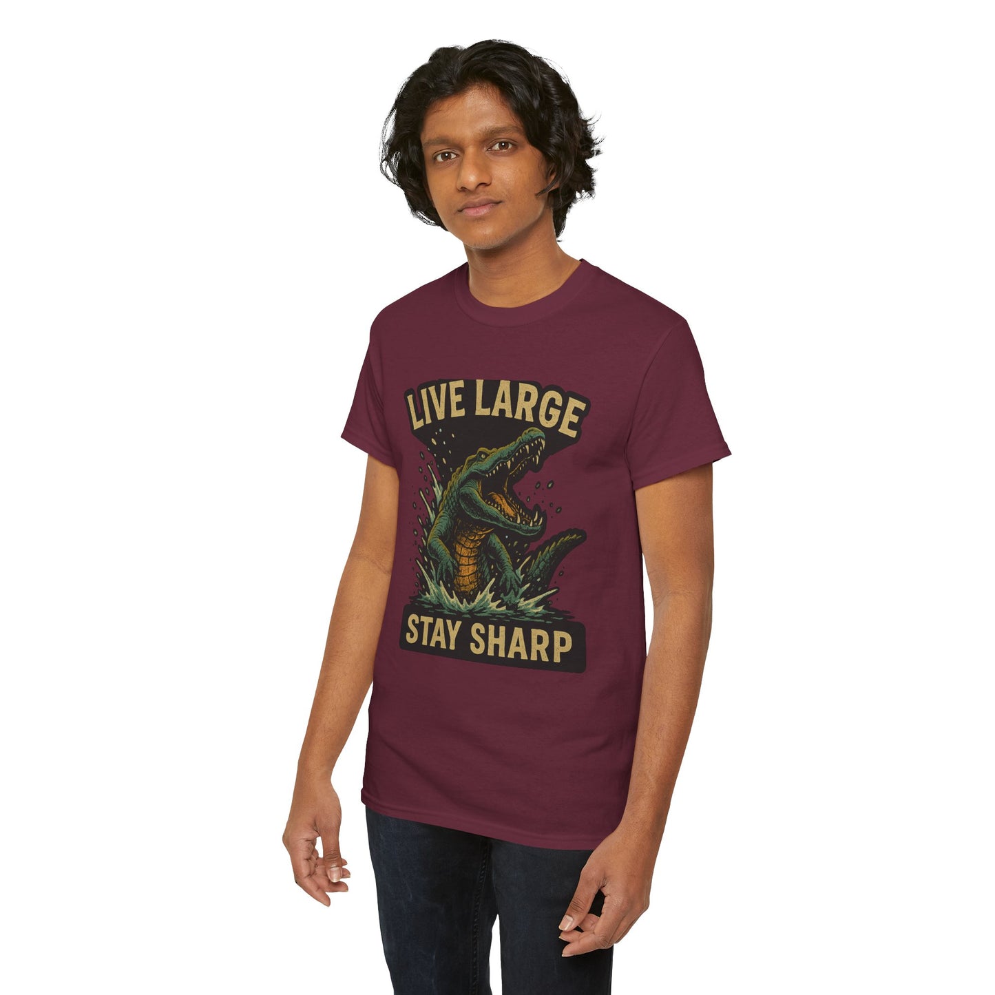 Live Large, Stay Sharp Alligator Shirt