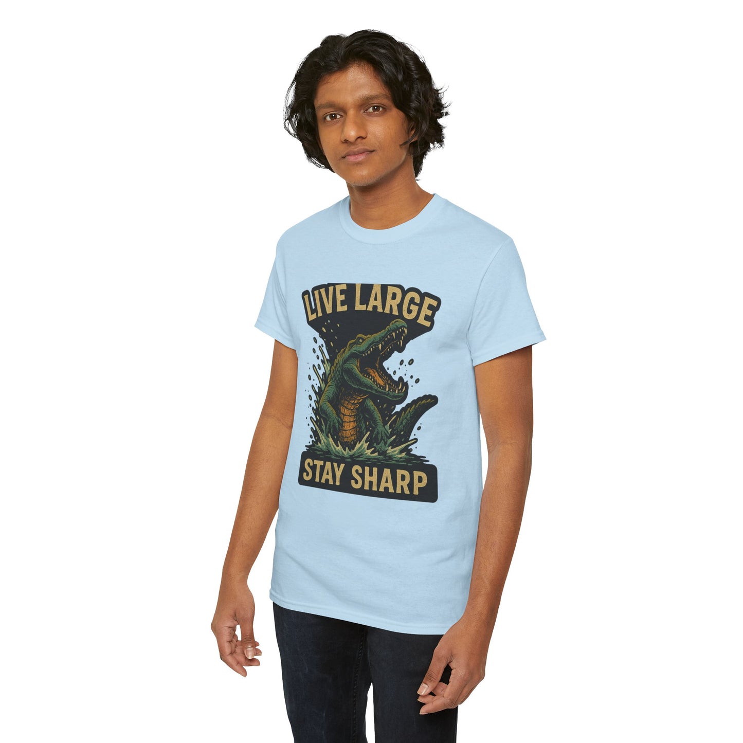 Live Large, Stay Sharp Alligator Shirt