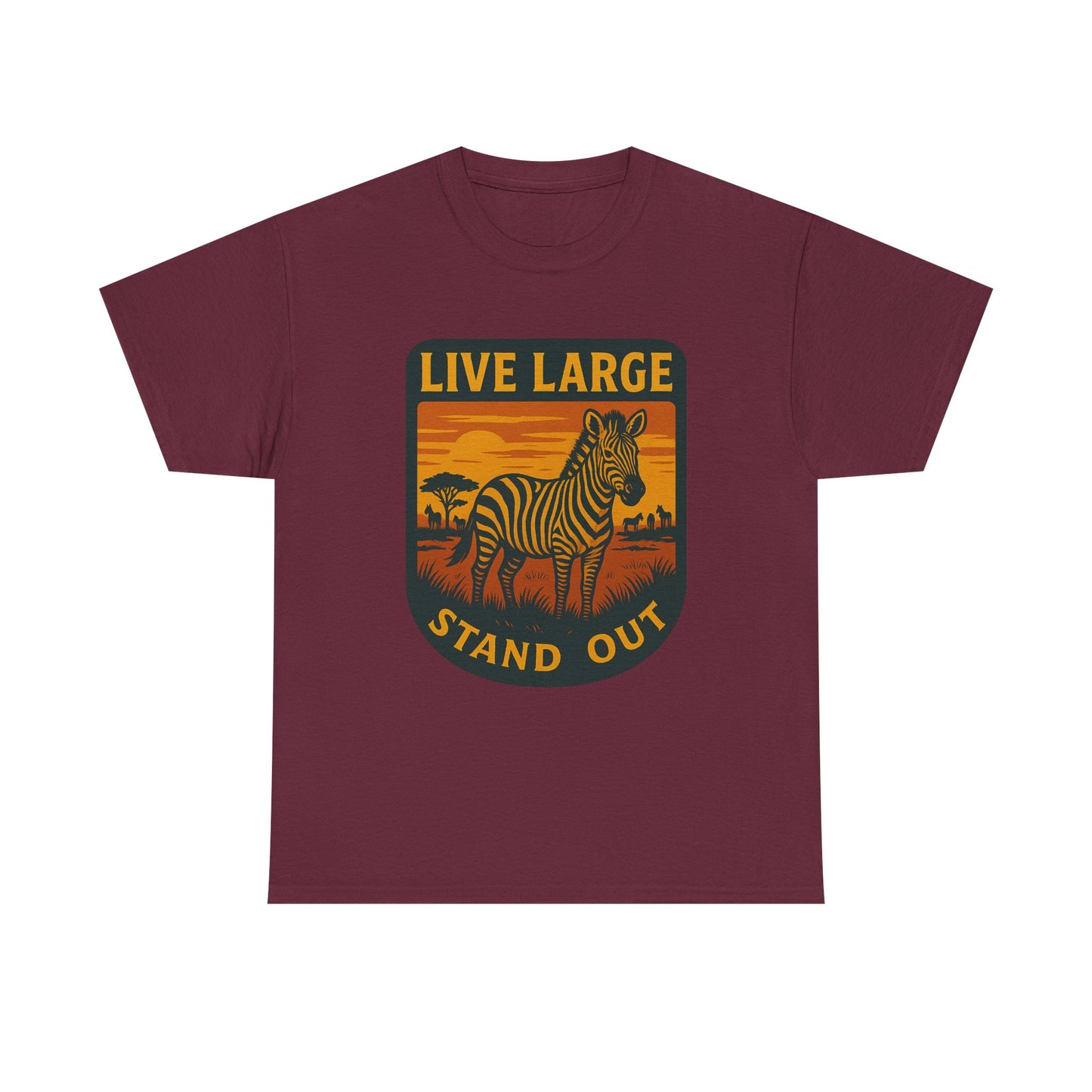 Live Large, Stand Out Zebra Cotton Shirt
