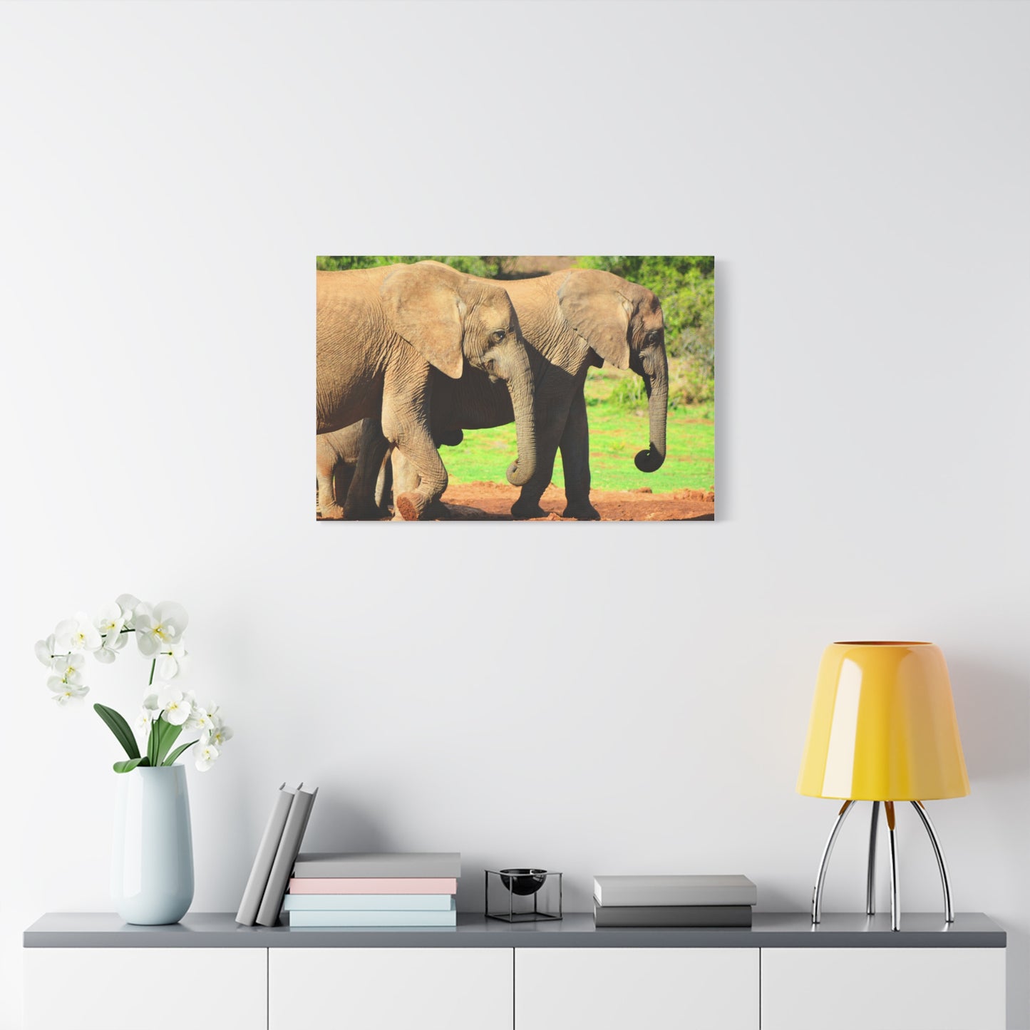 African Elephants - Canvas Print