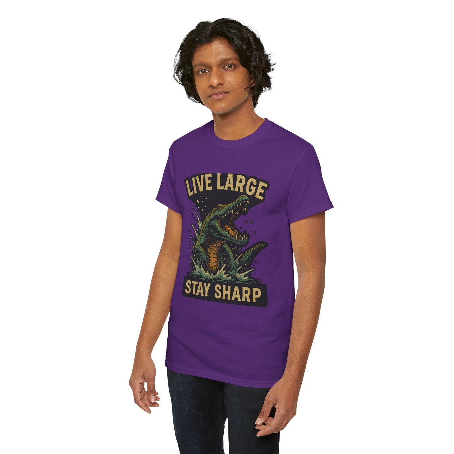 Live Large, Stay Sharp Alligator Shirt