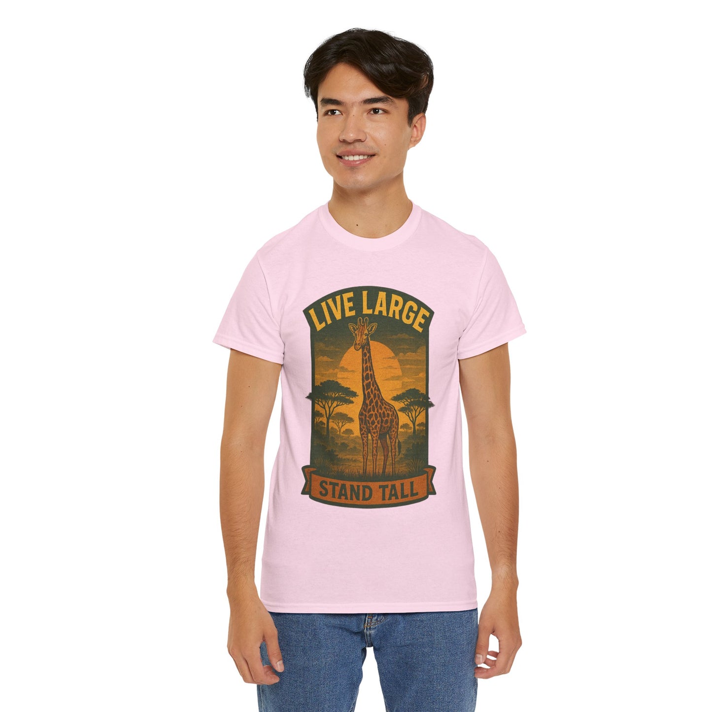 Live Large Stand Tall Giraffe Shirt