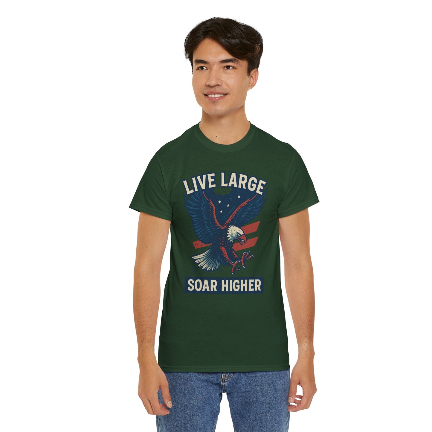 Patriotic Eagle Live Large Soar Higher Shirt