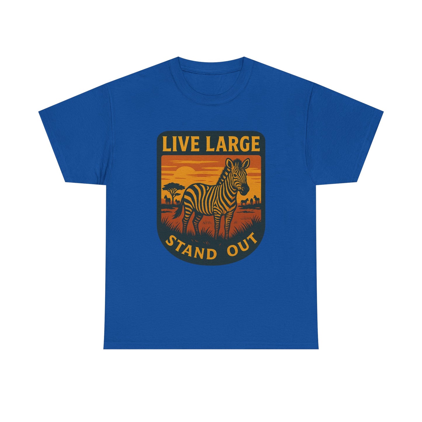 Live Large, Stand Out Zebra Cotton Shirt