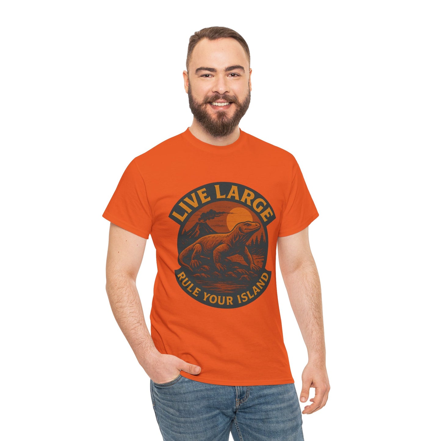 Live Large Rule Your Island Komodo Dragon Cotton Shirt
