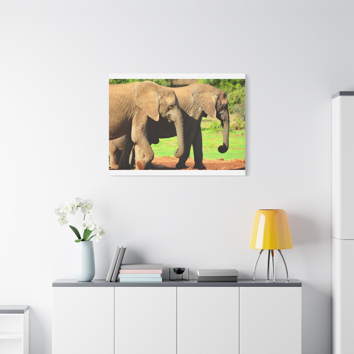 African Elephants - Canvas Print