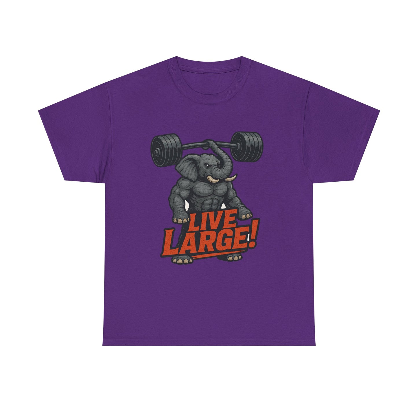 Live Large Elephant Unisex Tee, Fitness T-Shirt