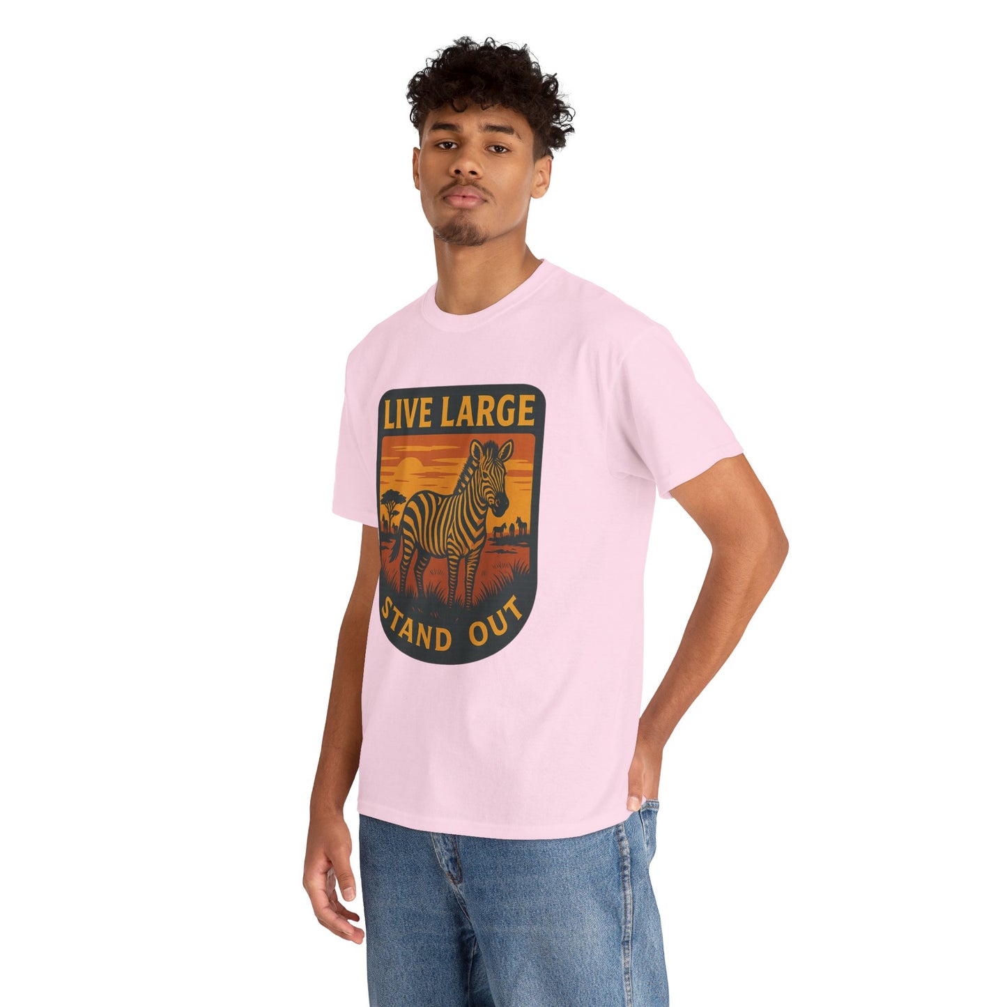 Live Large, Stand Out Zebra Cotton Shirt