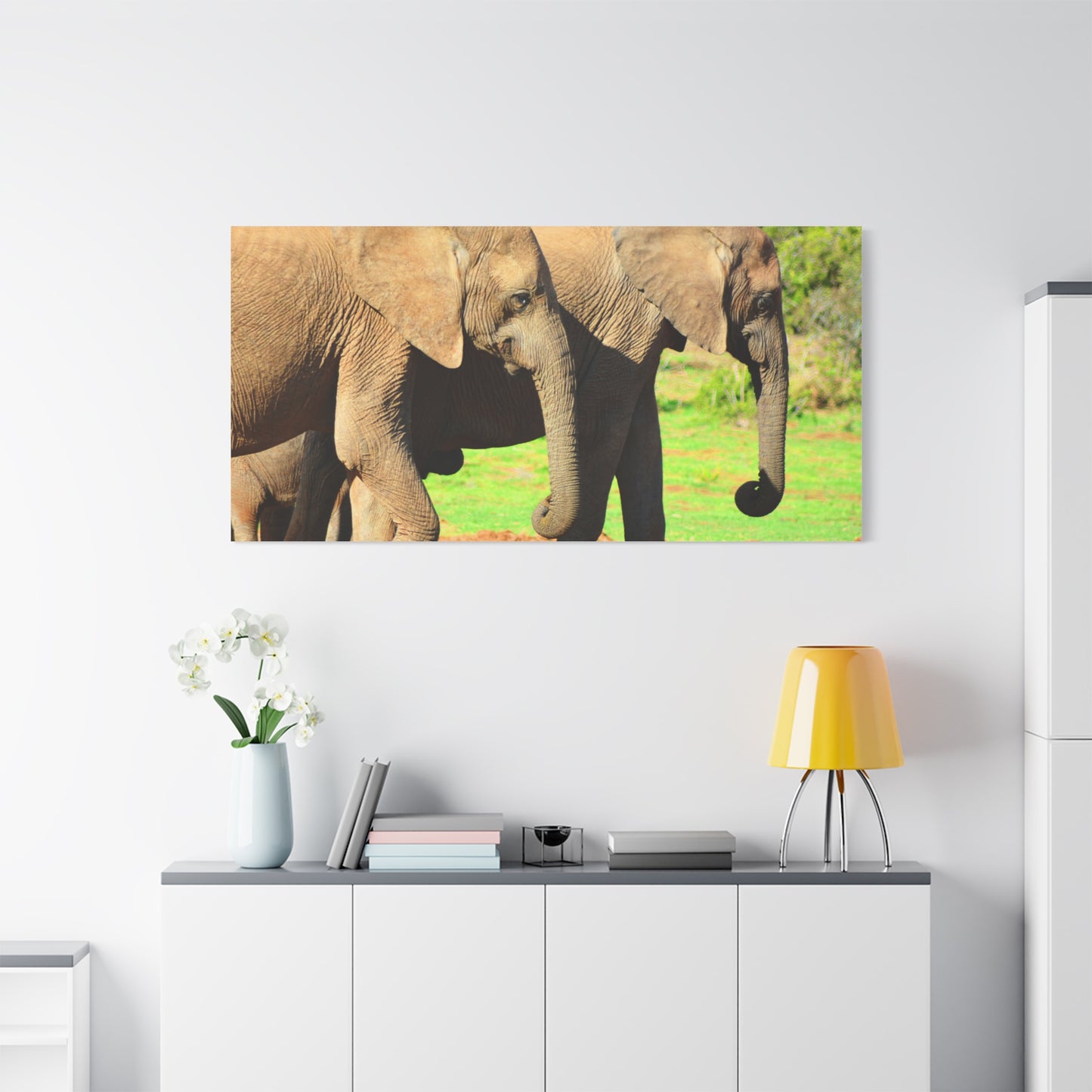 African Elephants - Canvas Print