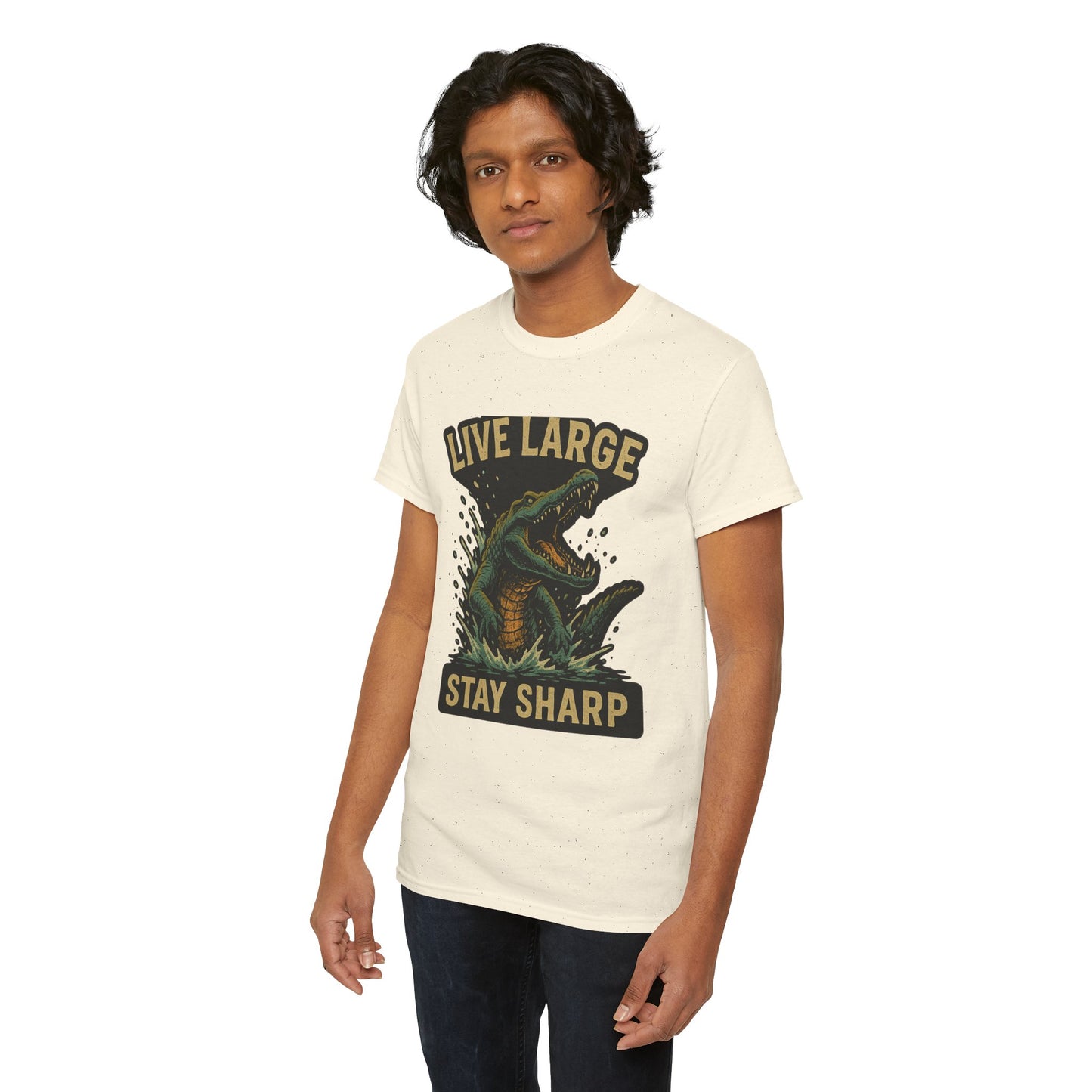 Live Large, Stay Sharp Alligator Shirt