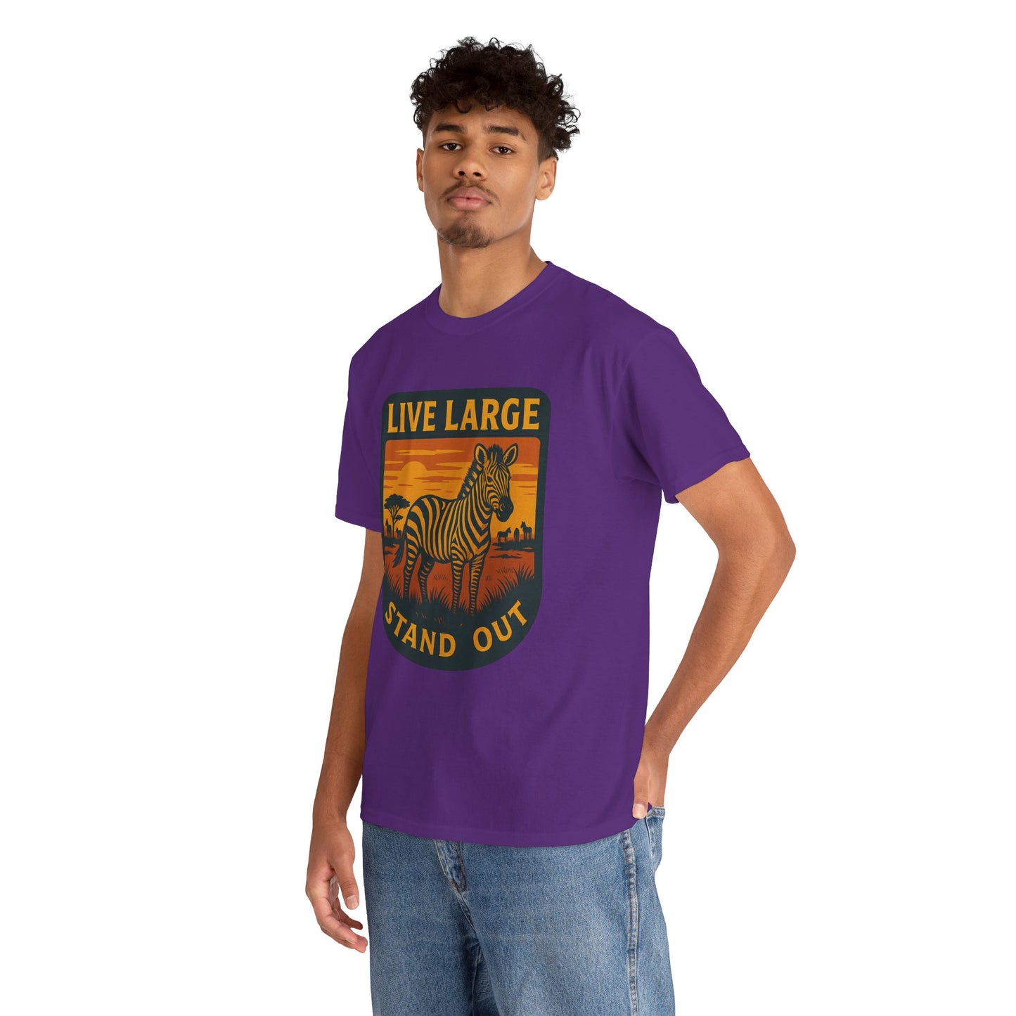 Live Large, Stand Out Zebra Cotton Shirt