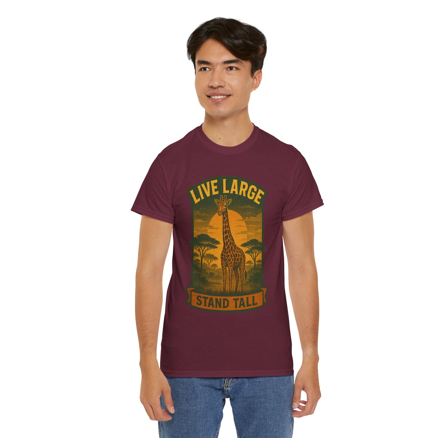 Live Large Stand Tall Giraffe Shirt
