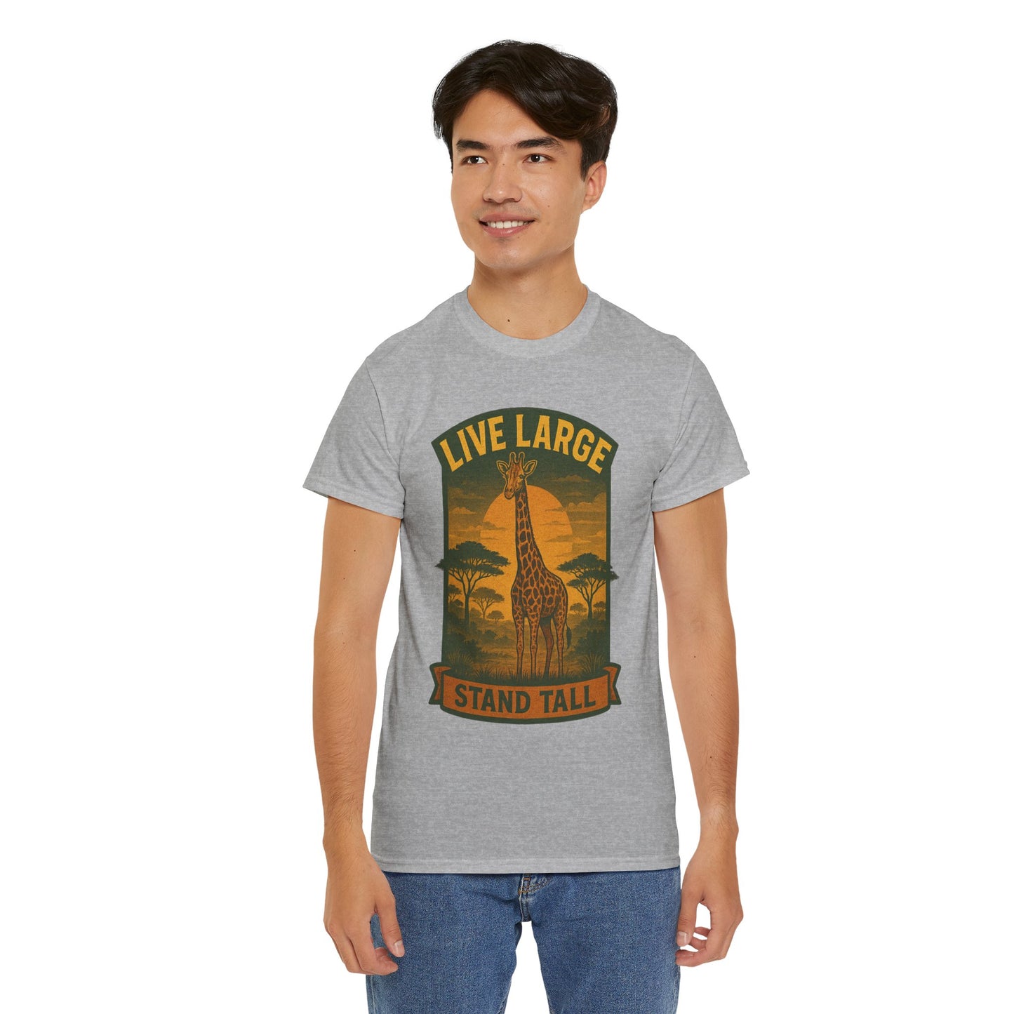 Live Large Stand Tall Giraffe Shirt