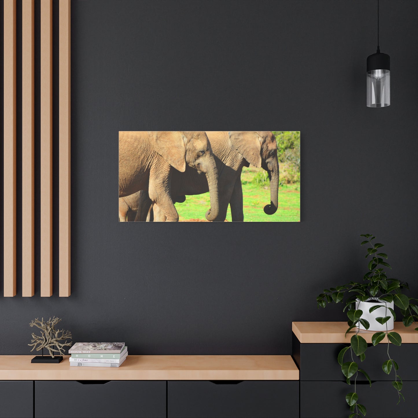 African Elephants - Canvas Print