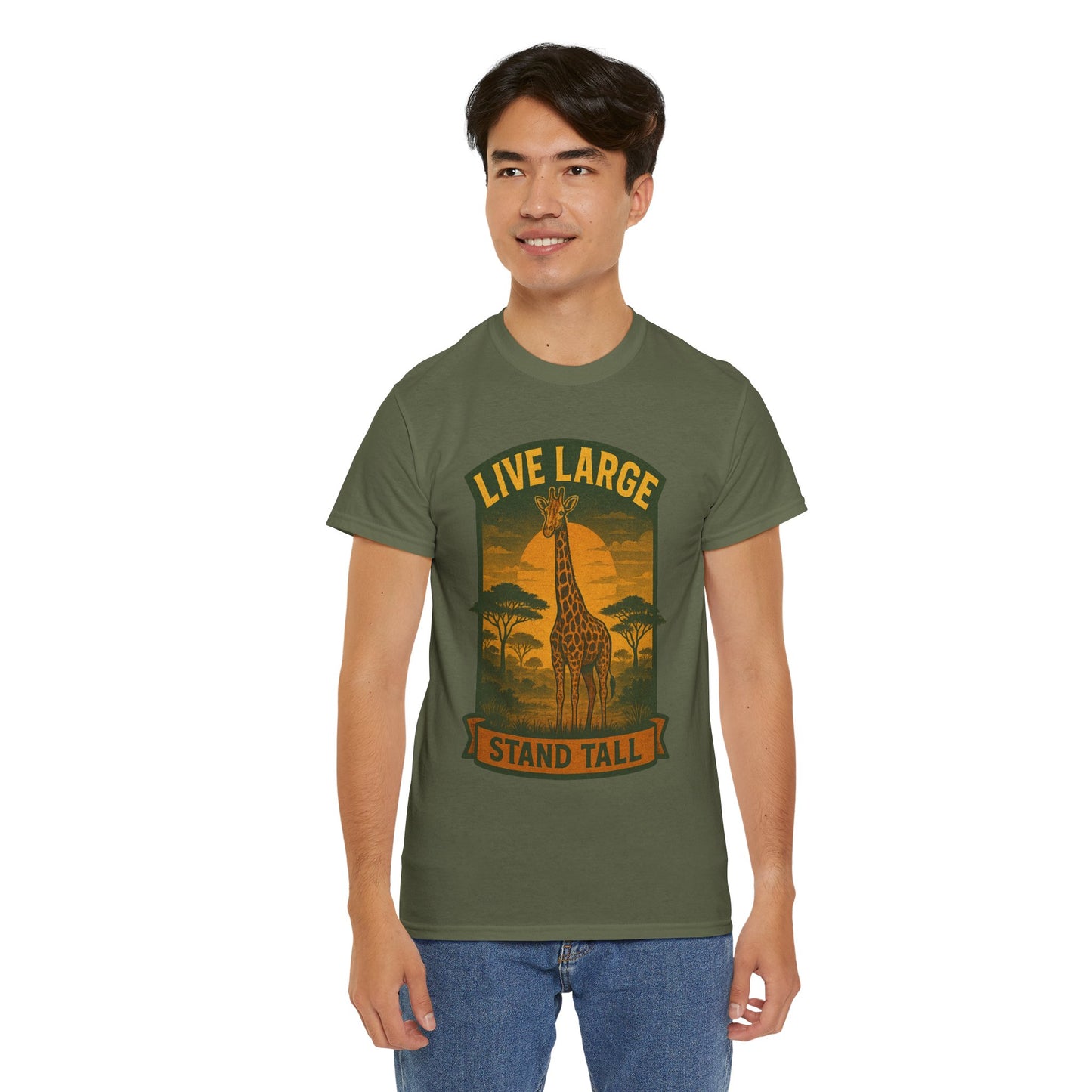 Live Large Stand Tall Giraffe Shirt